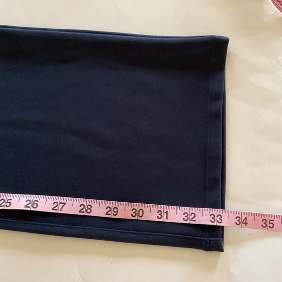 Quince Ultra Stretch Ponte Bootcut Pants Navy Womens S Quite Luxury 33” Inseam - Picture 10 of 11